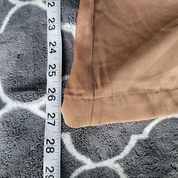 Tronjori Womens High Rise Wide Leg Pants Brown Size Small Pleated Pockets Nwt - Picture 7 of 9